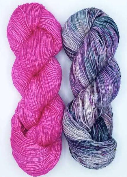  Pllieay 2x50g Packs Violet And Piggy Pink Yarn For Crocheting  And Knitting, Yarn For Beginners Knitting Yarn