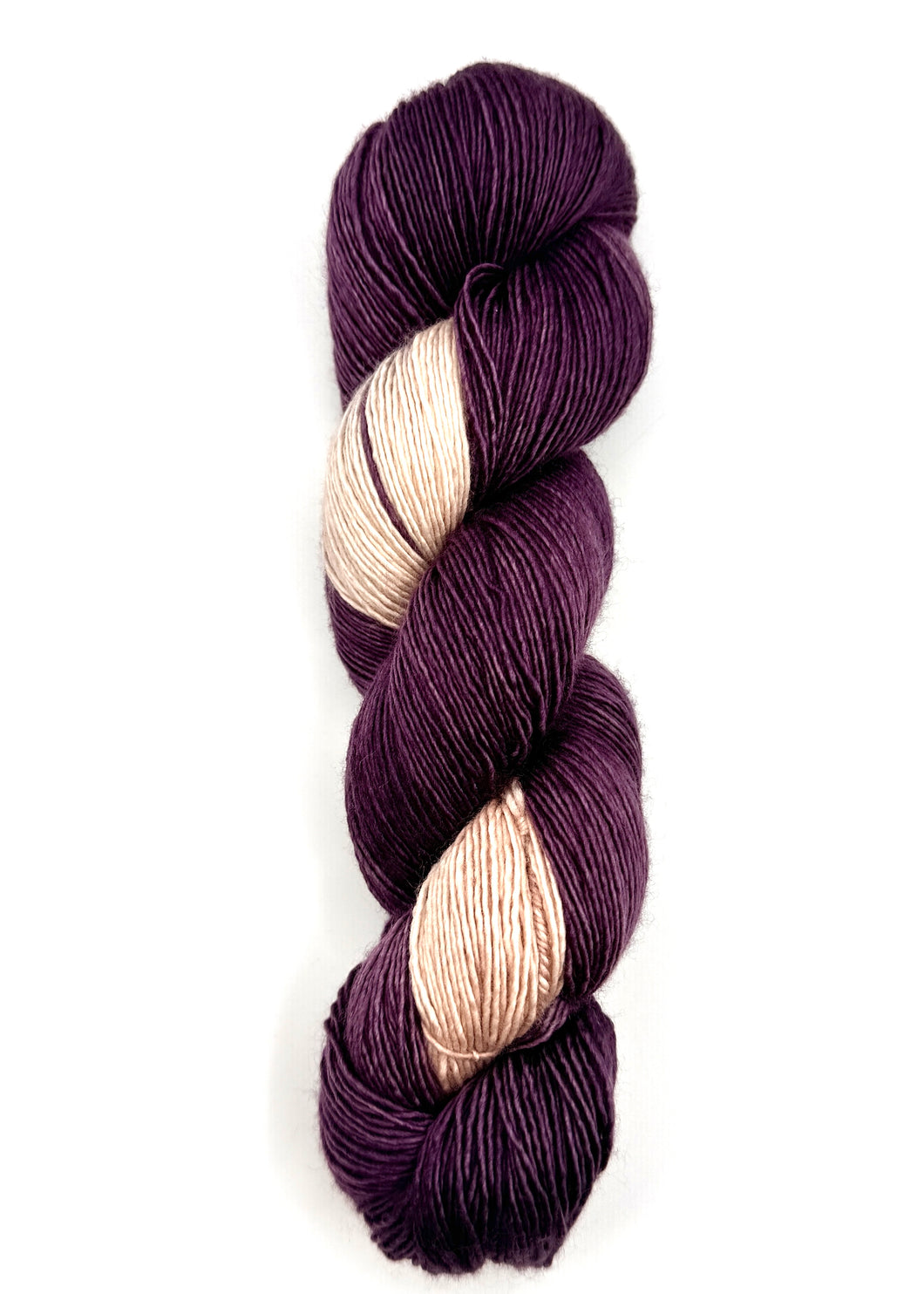 Deep Lavender Twist Baah Yarn Footloose Sock Yarn Assigned Pooling